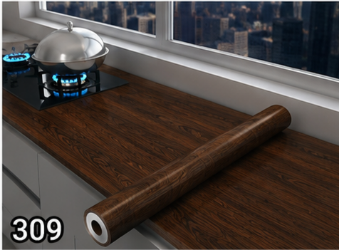 برچسب کابینت طرح چوب عرض 90 کد 309