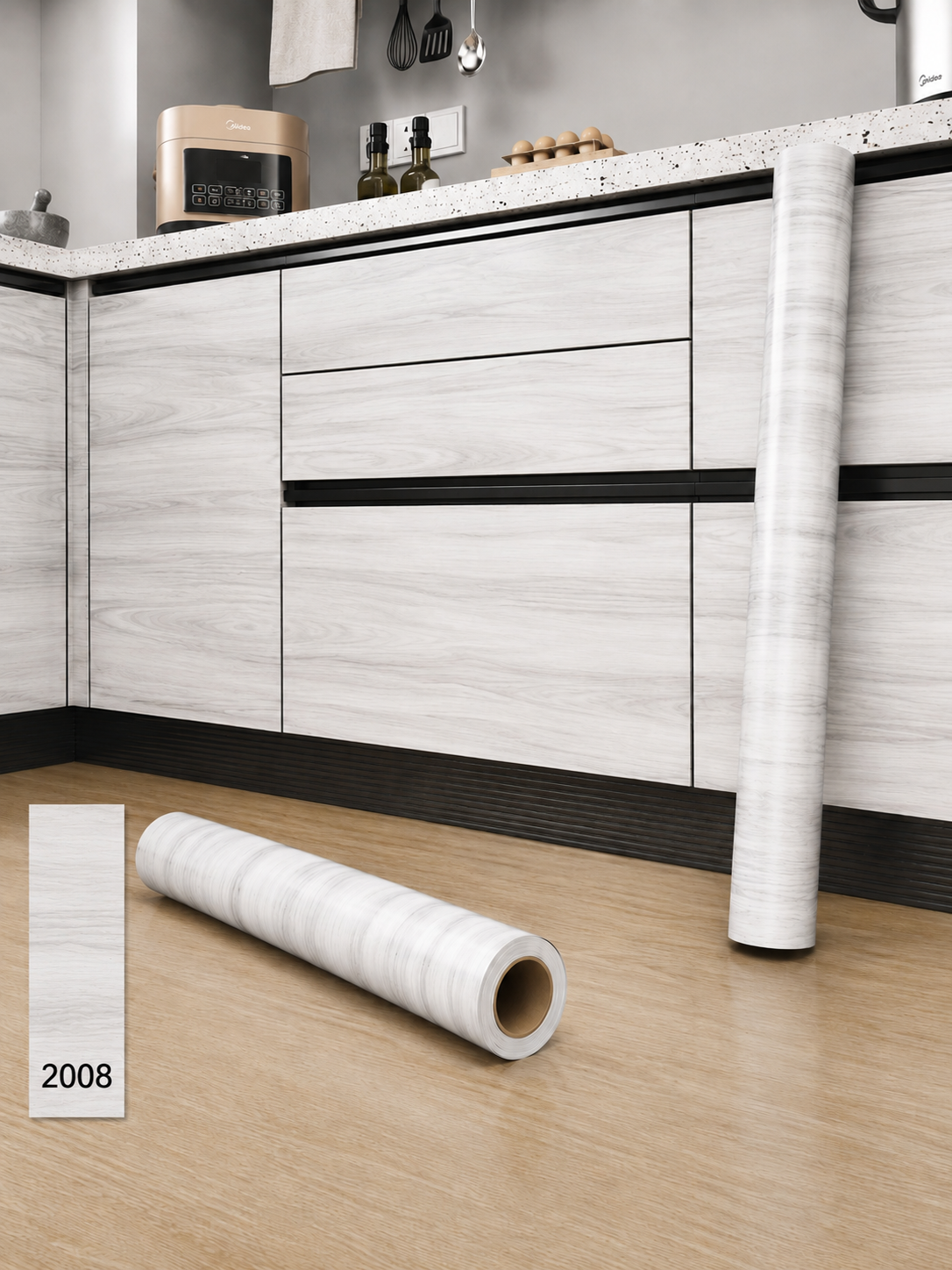 برچسب کابینت طرح چوب عرض 60 کد 2008