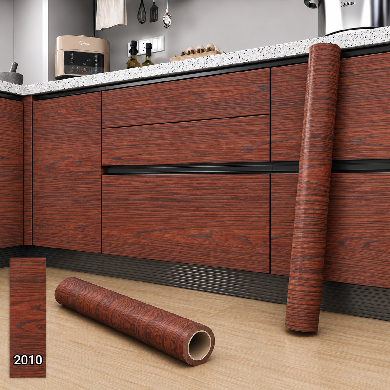 برچسب کابینت طرح چوب عرض 60 کد 2010