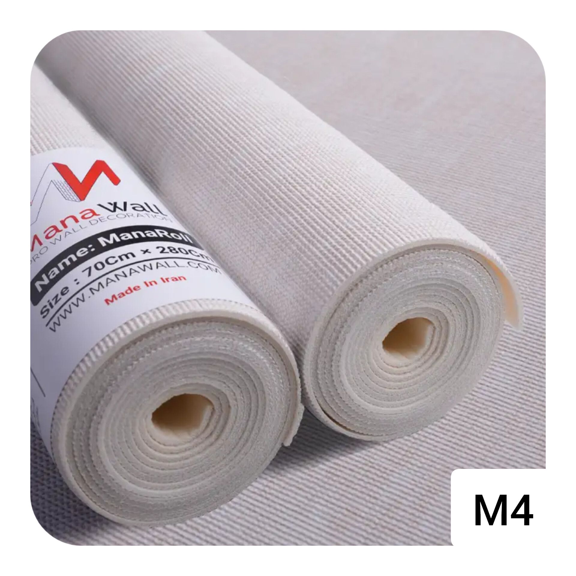 دیوار پوش فومی رولی طرح کتان کرم m4
