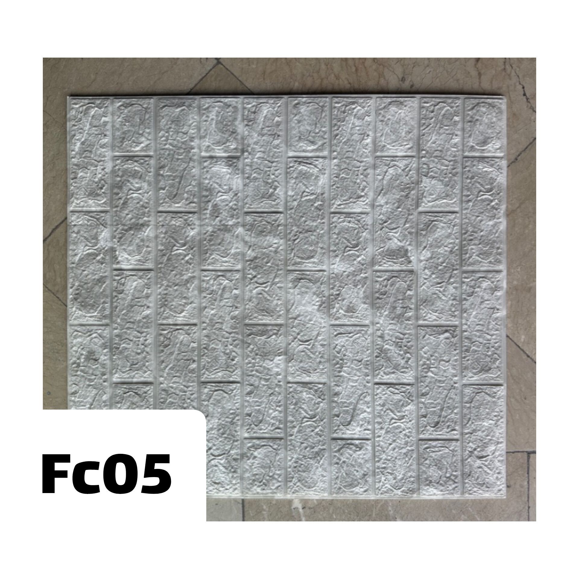 دیوار پوش فومی پشت چسبدار 6 میل کدfc05